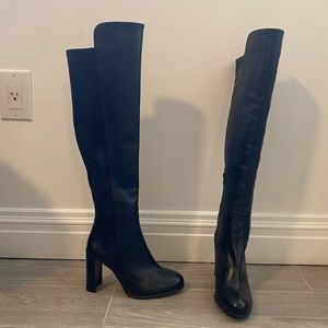 Stuart Weitzman knee high black leather boots - never worn